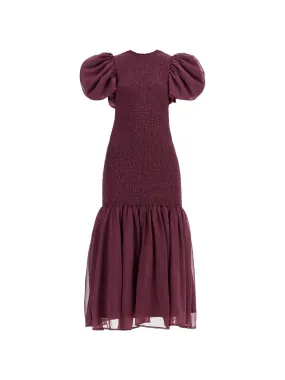Floral Chiffon Smock Dress