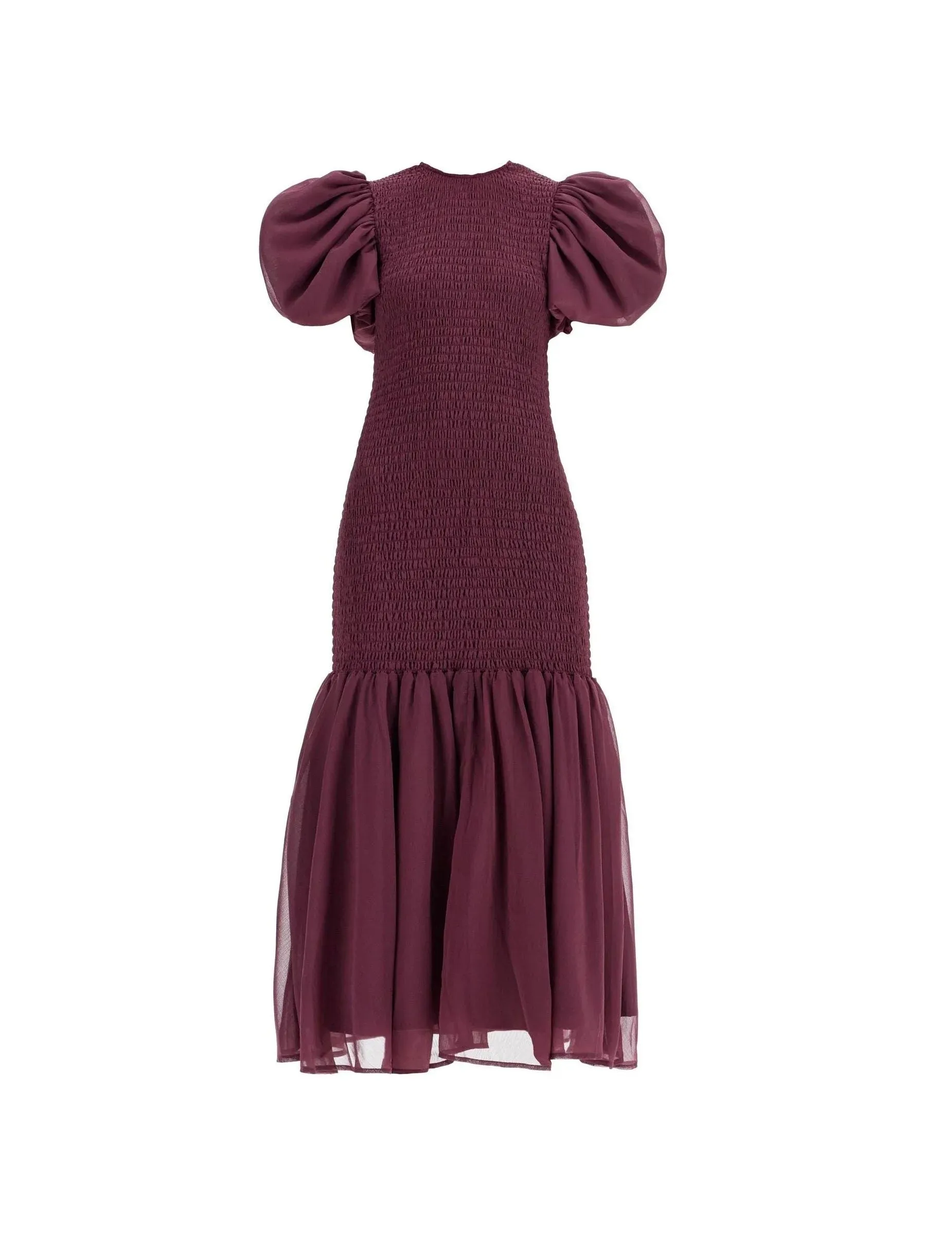 Floral Chiffon Smock Dress