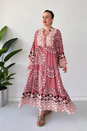Flowy Maxi Dress Pink