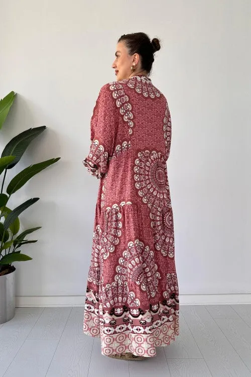 Flowy Maxi Dress Pink
