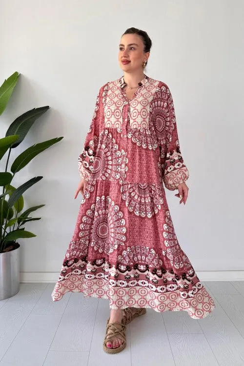 Flowy Maxi Dress Pink