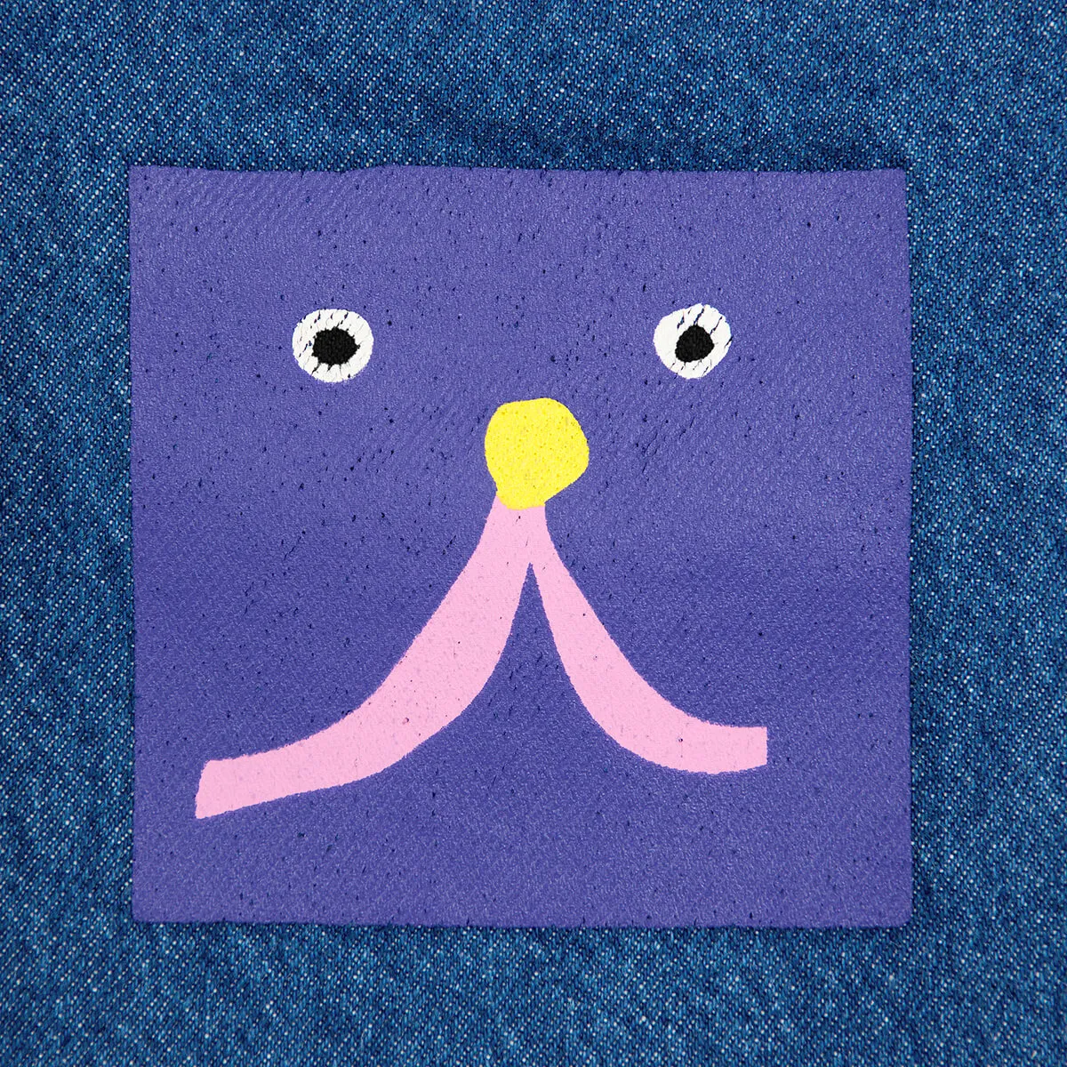 Funny Face Denim Sweatpants by Bobo Choses