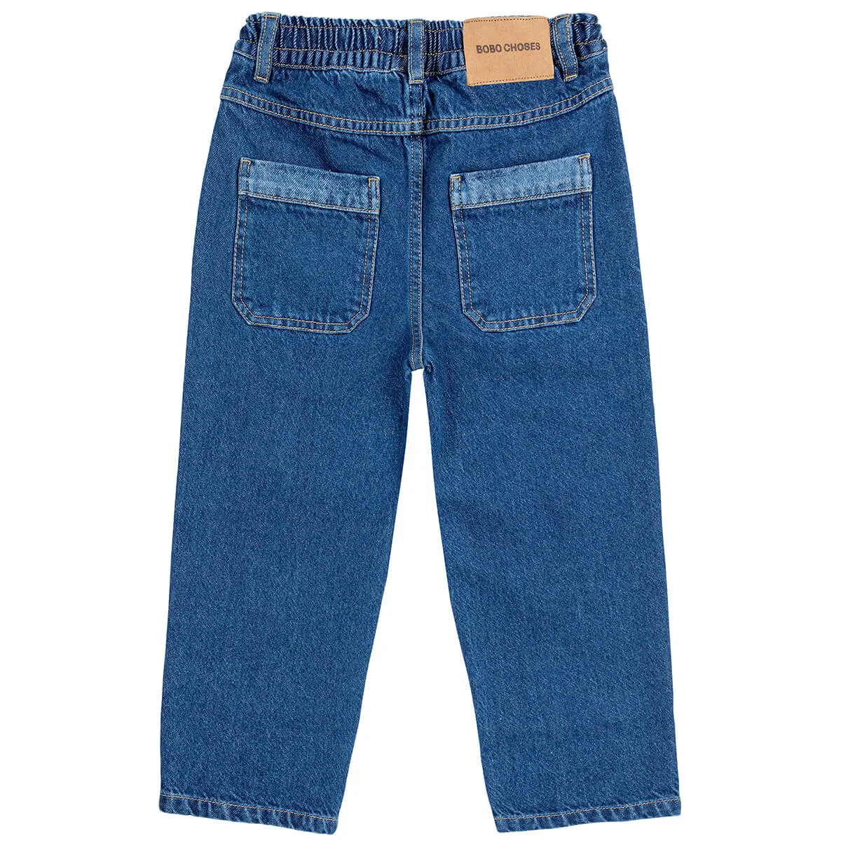 Funny Face Denim Sweatpants by Bobo Choses