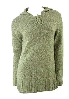 Green Real Comfort Large Collar Tie Neck Jumper