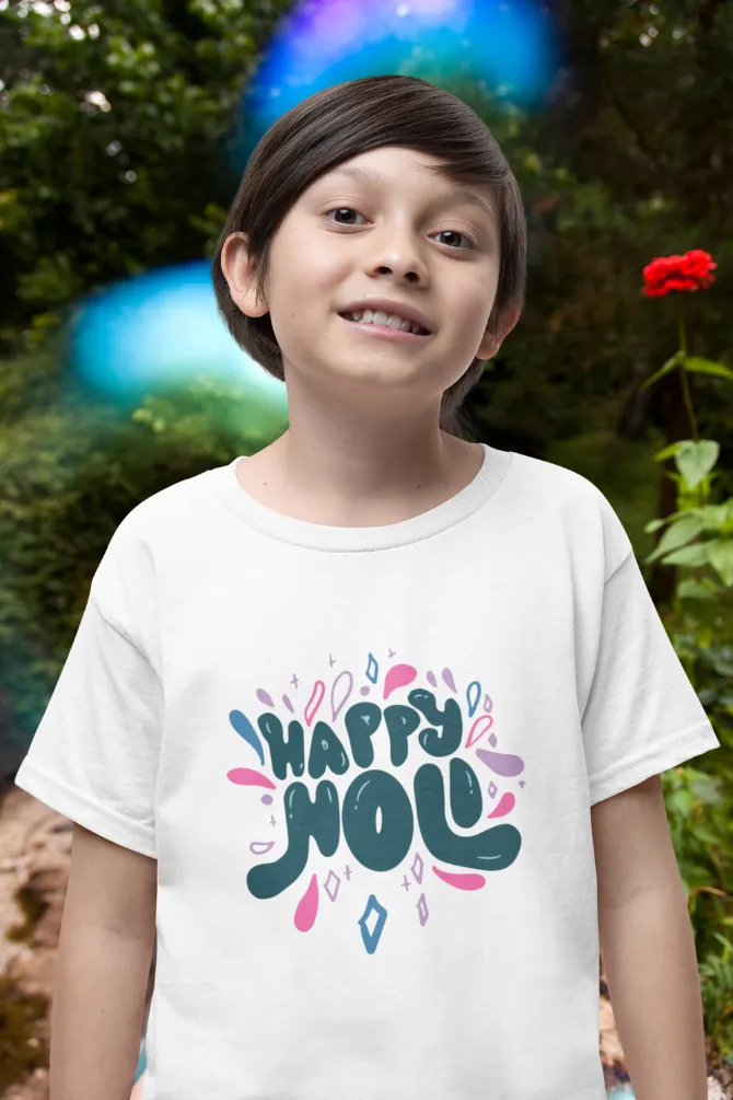 Happy Holi T-Shirt For Boy