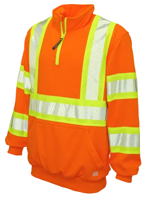 Hi Visibility Fleece Pullover with 1/4 Zip by Tough Duck - Style SJ19