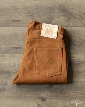 IH-888D - 17oz Duck High Rise Tapered Cut Pants - Brown
