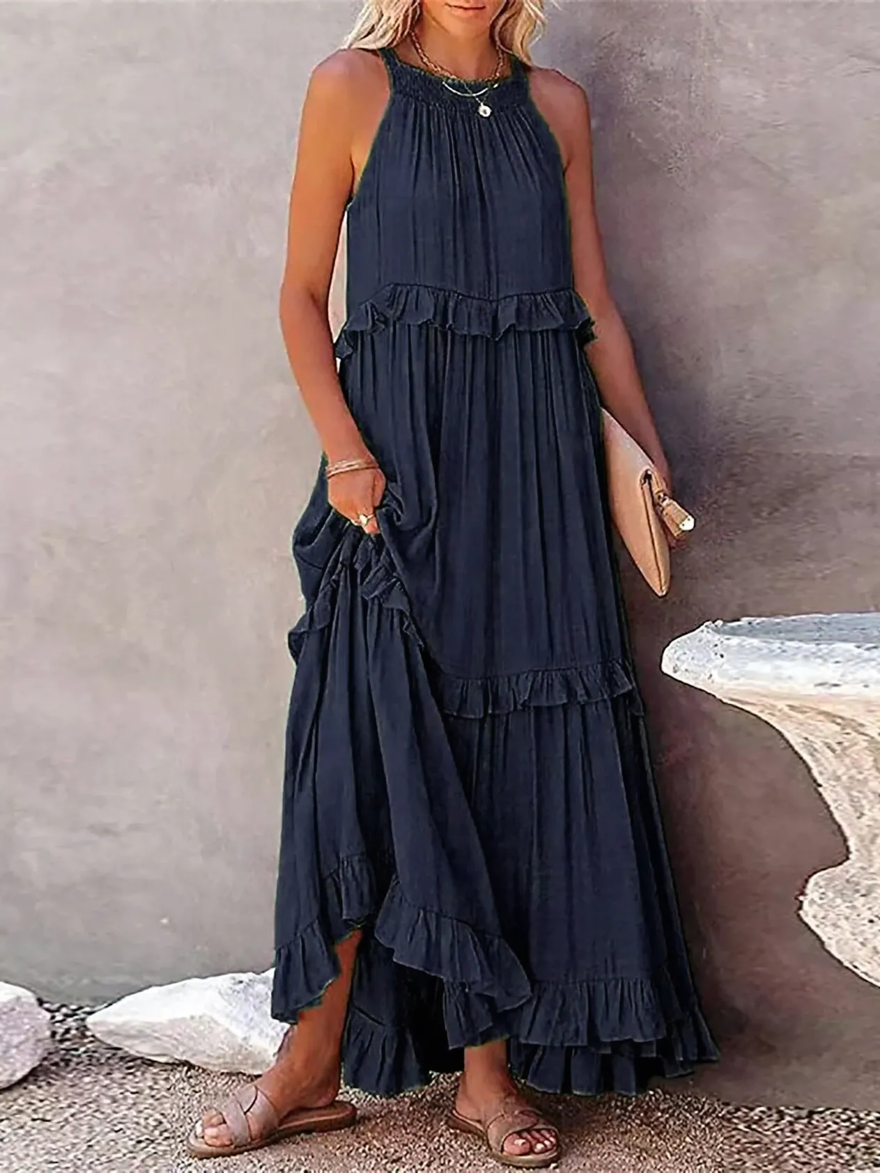 Iren Flowy Summer Maxi Dress
