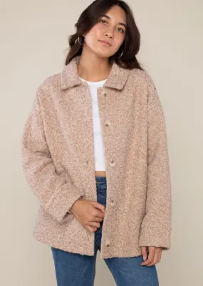 Khaki & Cream Sherpa Jacket