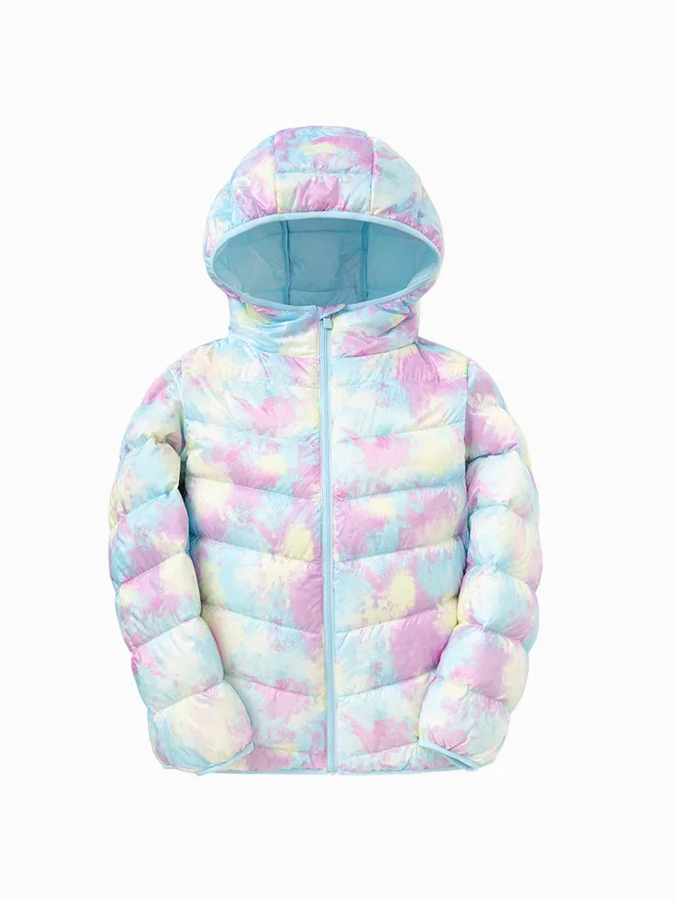 Kids Multicolor Hooded Down Jacket 208422107203