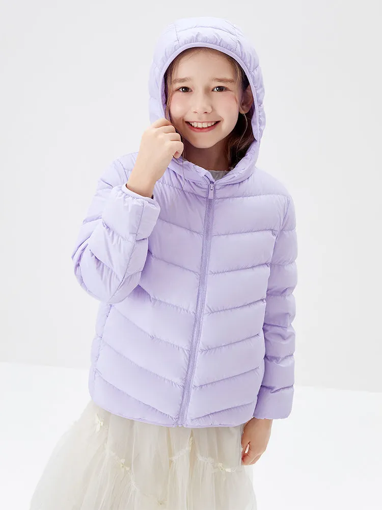 Kids Multicolor Hooded Down Jacket 208422107203