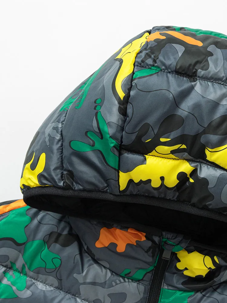 Kids Multicolor Hooded Down Jacket 208422107203