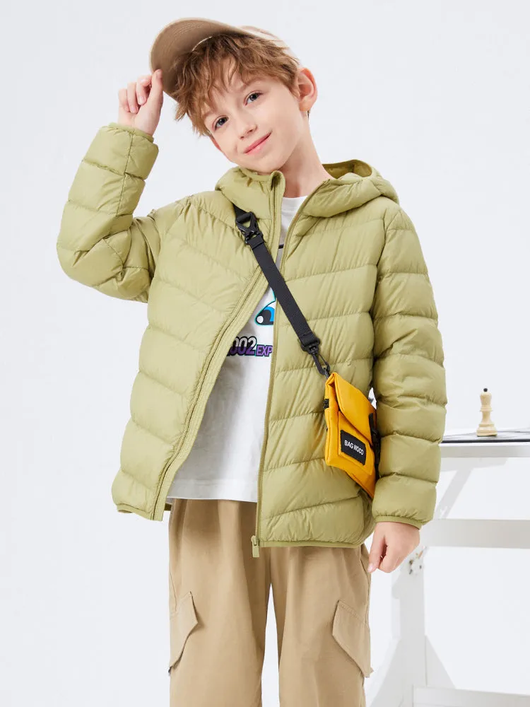 Kids Multicolor Hooded Down Jacket 208422107203