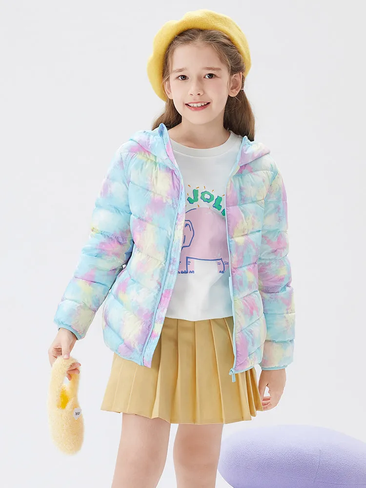 Kids Multicolor Hooded Down Jacket 208422107203