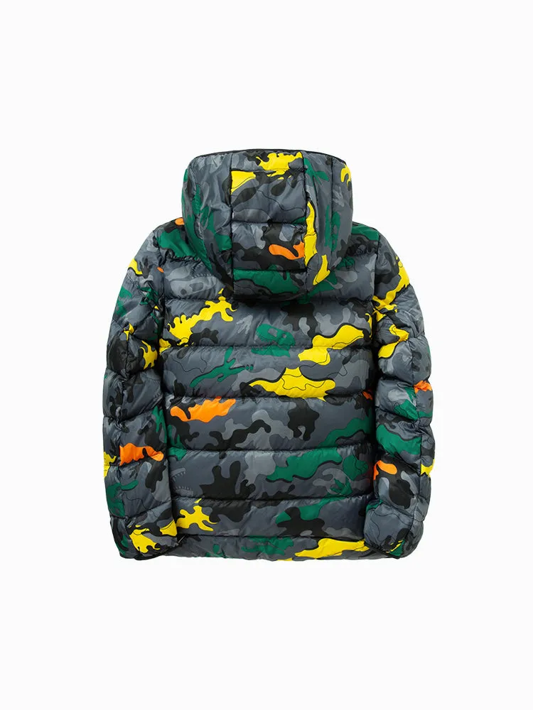Kids Multicolor Hooded Down Jacket 208422107203