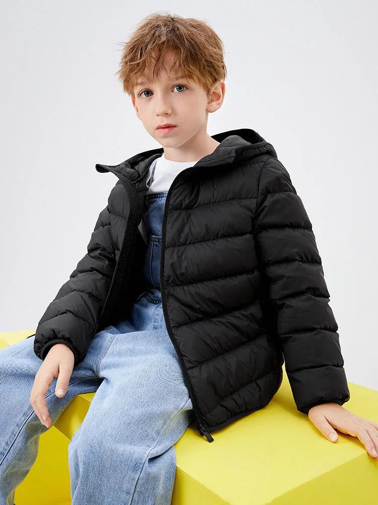 Kids Multicolor Hooded Down Jacket 208422107203