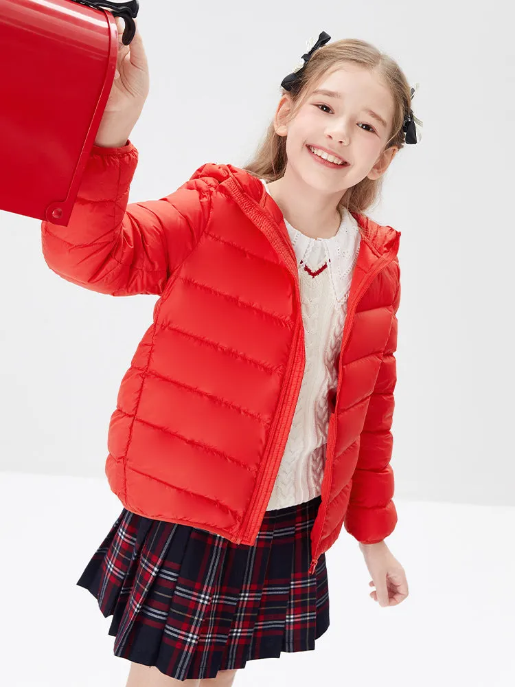 Kids Multicolor Hooded Down Jacket 208422107203