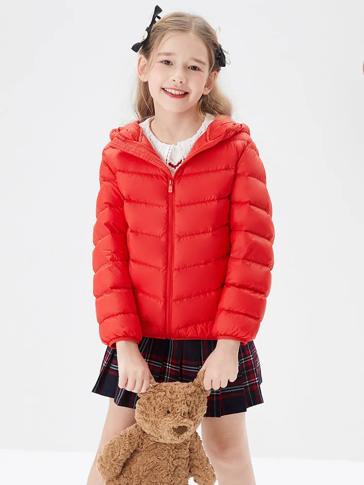 Kids Multicolor Hooded Down Jacket 208422107203