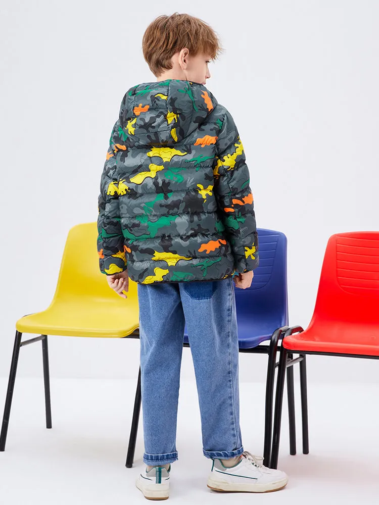 Kids Multicolor Hooded Down Jacket 208422107203