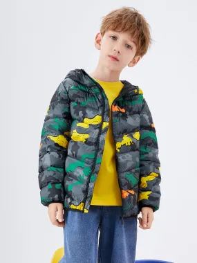 Kids Multicolor Hooded Down Jacket 208422107203