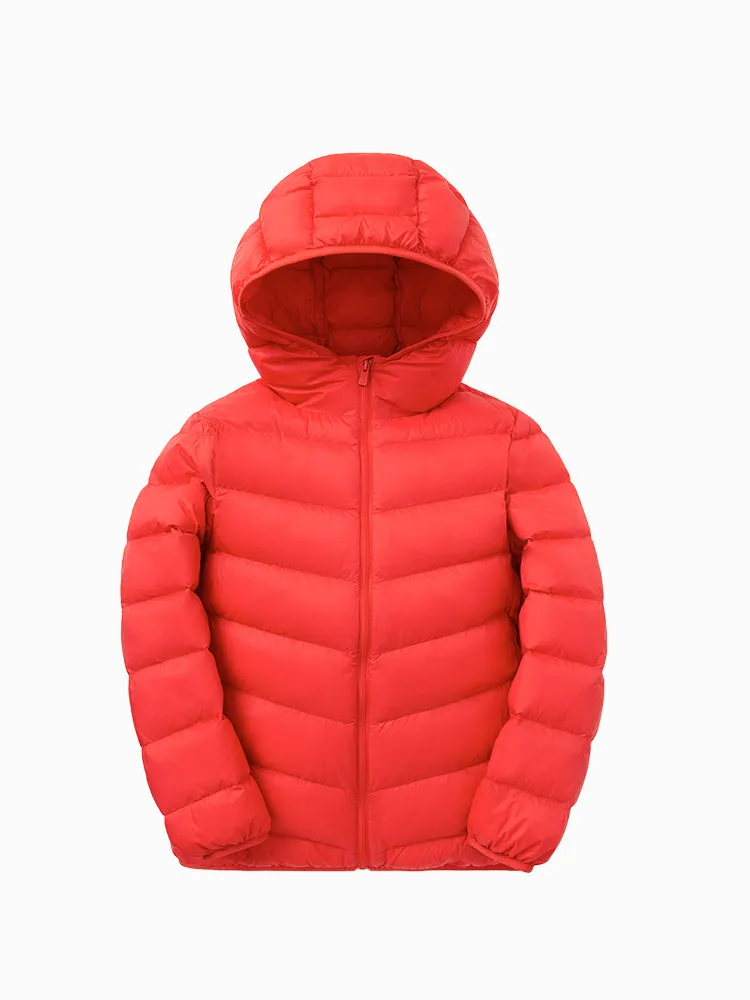 Kids Multicolor Hooded Down Jacket 208422107203