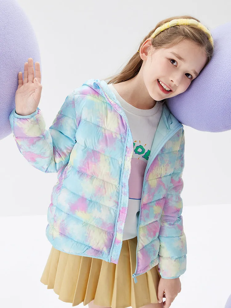 Kids Multicolor Hooded Down Jacket 208422107203