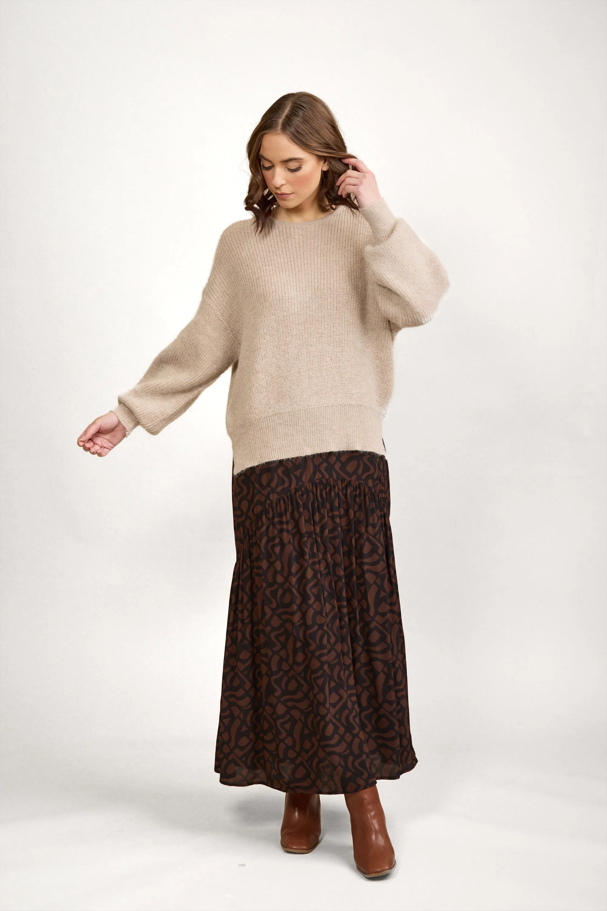 Knewe Note Sweater K2016A - Oatmeal