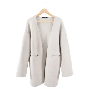 Lisa Yang Light Greige Cashmere Cardigan Sweater - S / M