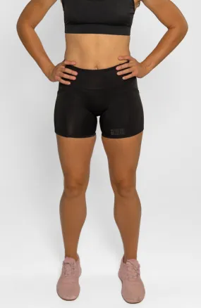 Little Black 3" Fitted Running Shorts with Pockets