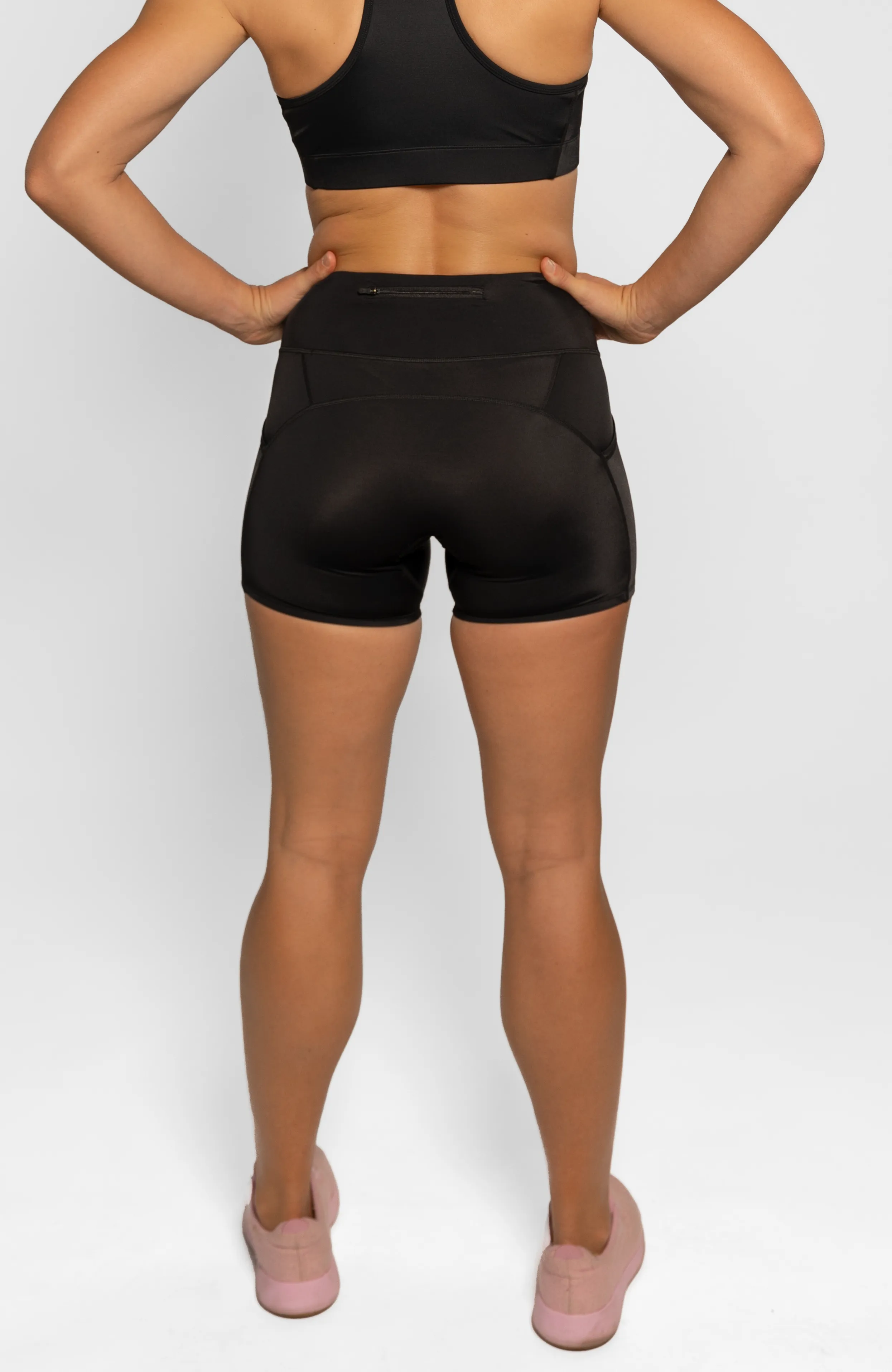 Little Black 3" Fitted Running Shorts with Pockets