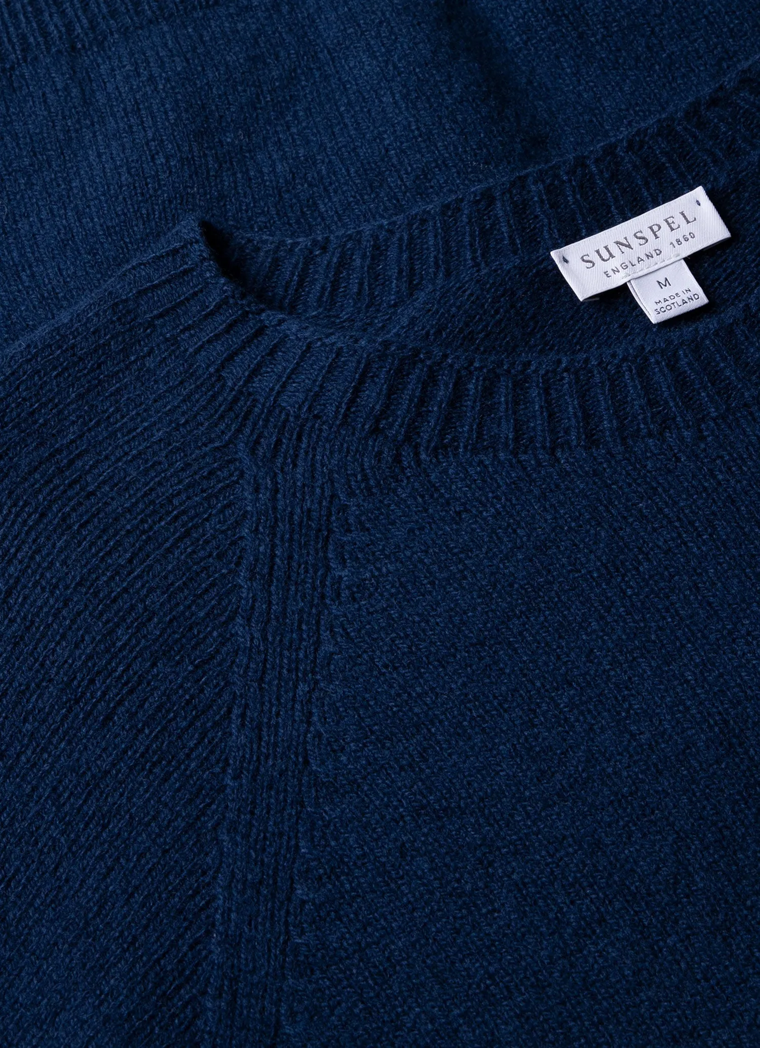 Men's Lambswool Crew Neck Jumper in Naval Blue