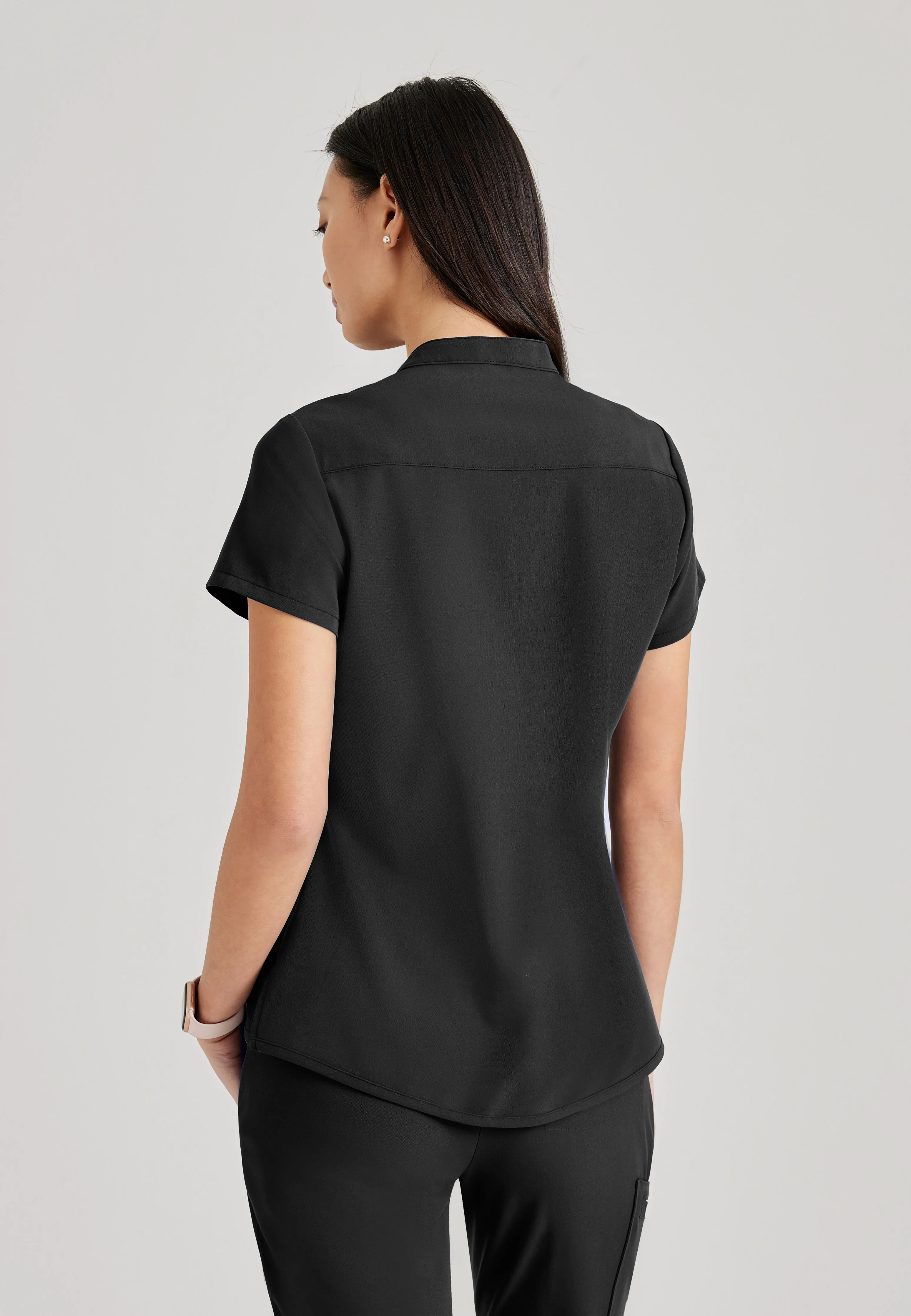 Mission 1-Pocket Henley Neck Scrub Top