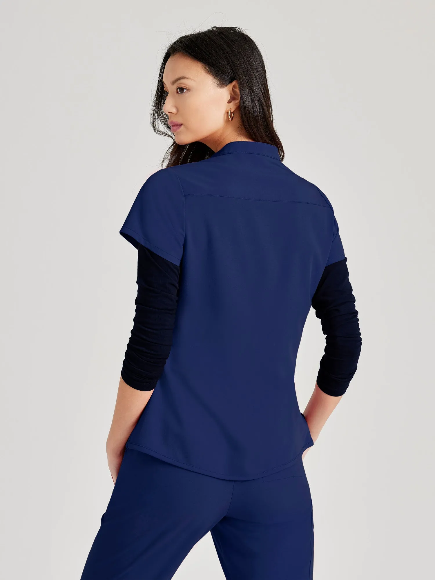 Mission 1-Pocket Henley Neck Scrub Top