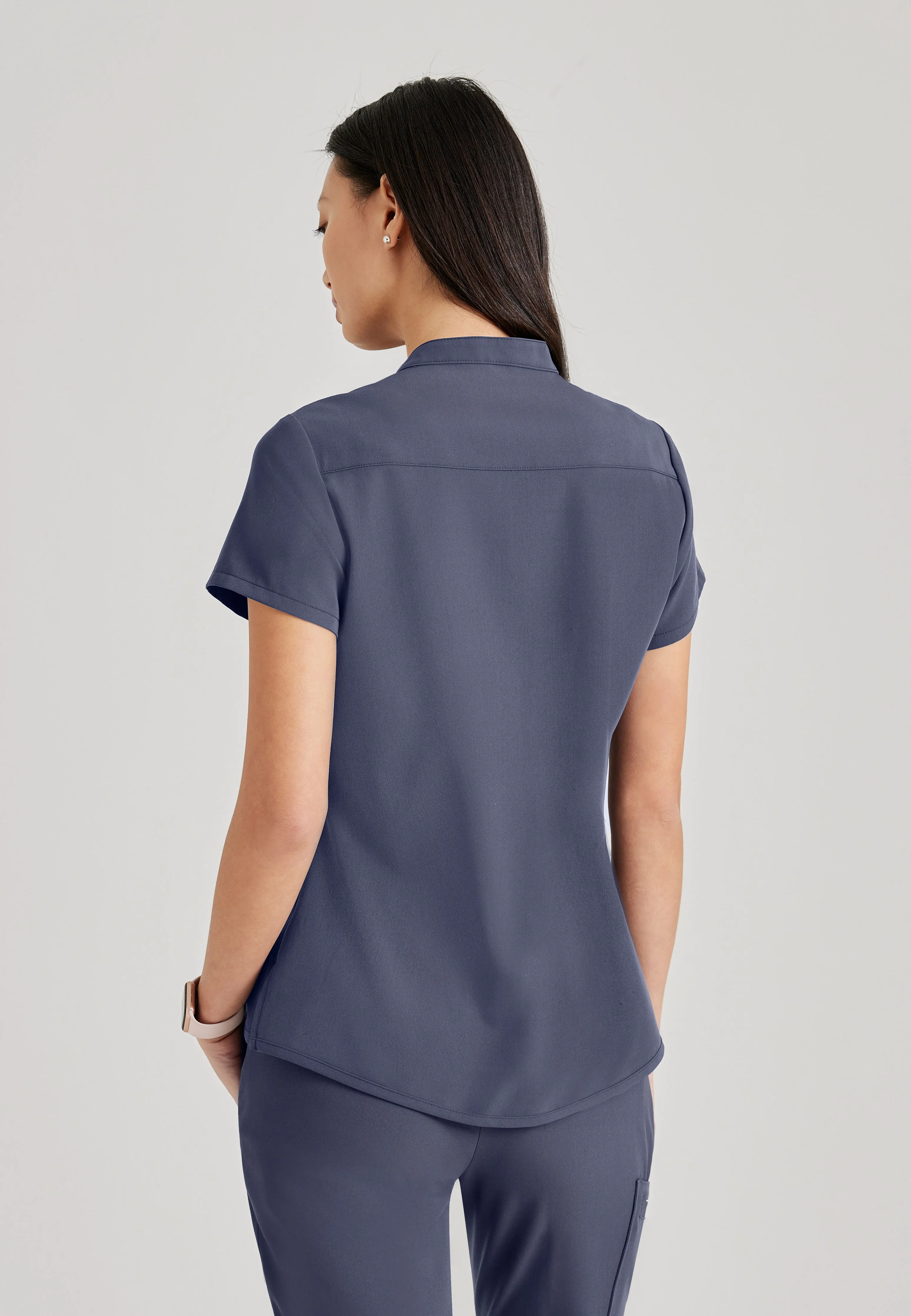 Mission 1-Pocket Henley Neck Scrub Top