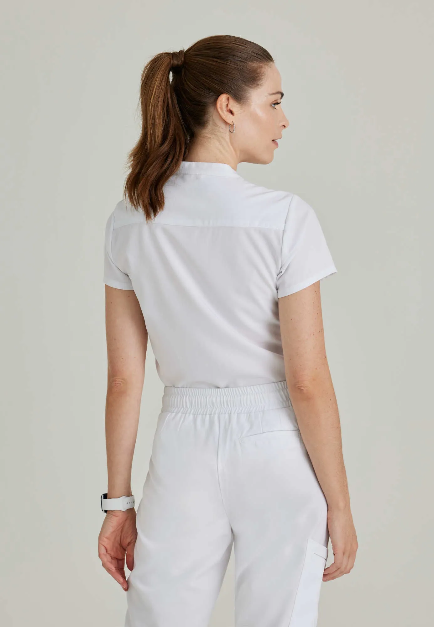 Mission 1-Pocket Henley Neck Scrub Top