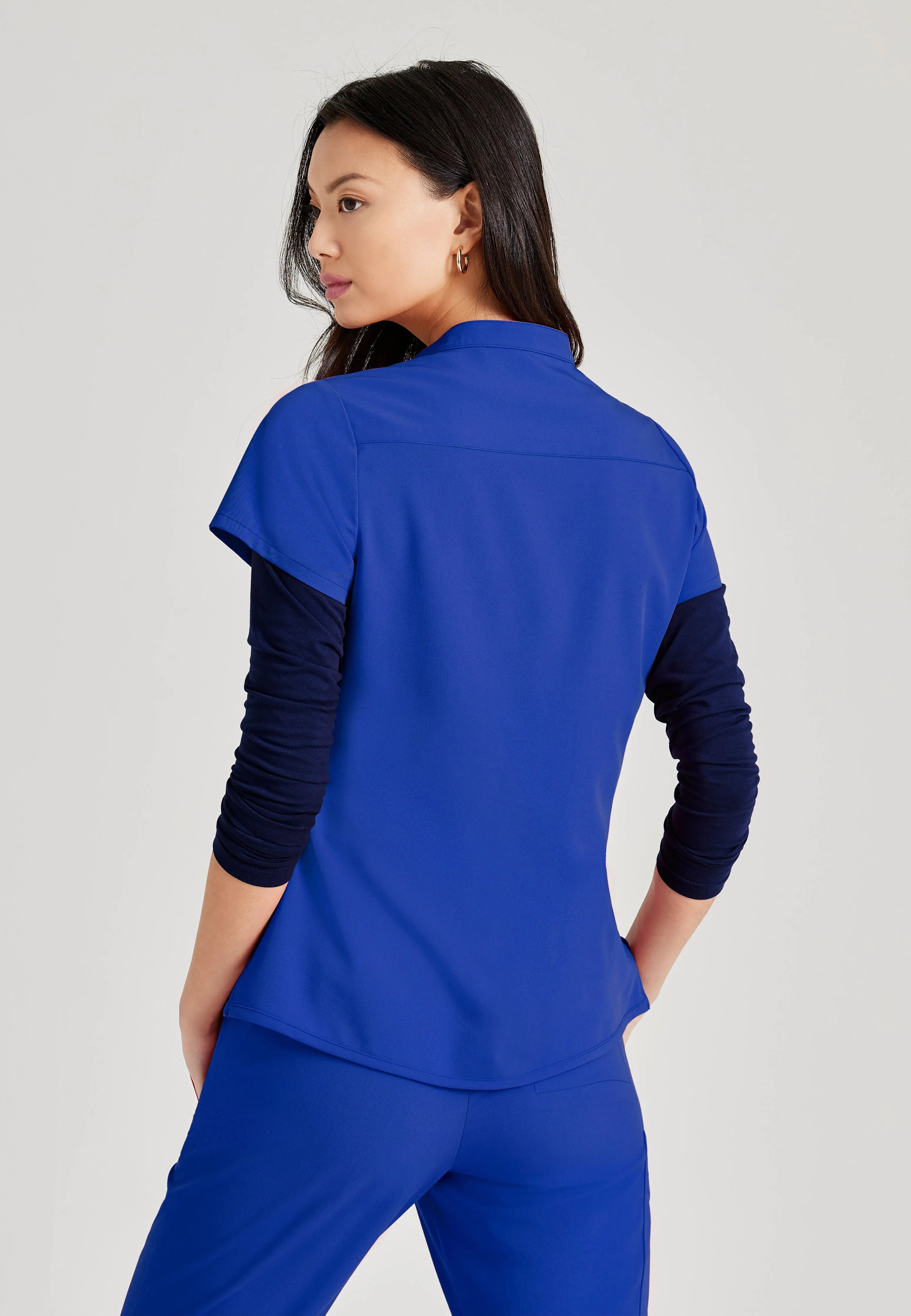 Mission 1-Pocket Henley Neck Scrub Top