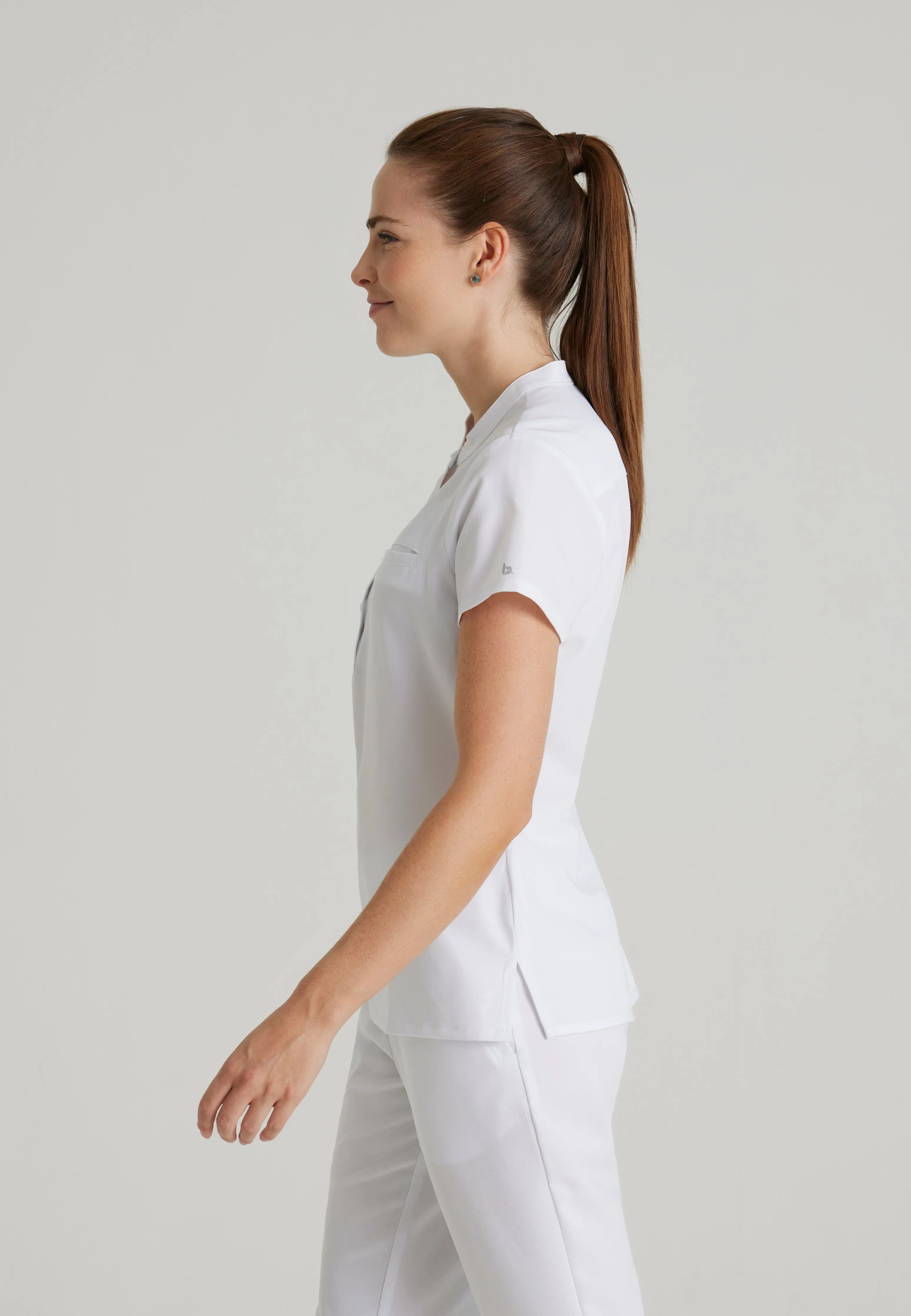 Mission 1-Pocket Henley Neck Scrub Top
