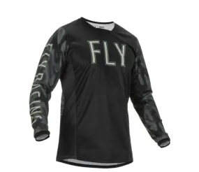 Motocross Jersey 2022 Kinetic S.E. Tactic by Fly Racing (Black/Grey Camo)