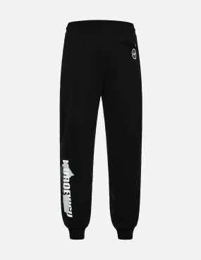 Multiple Branding Elements Print Slim Fit Sweatpants