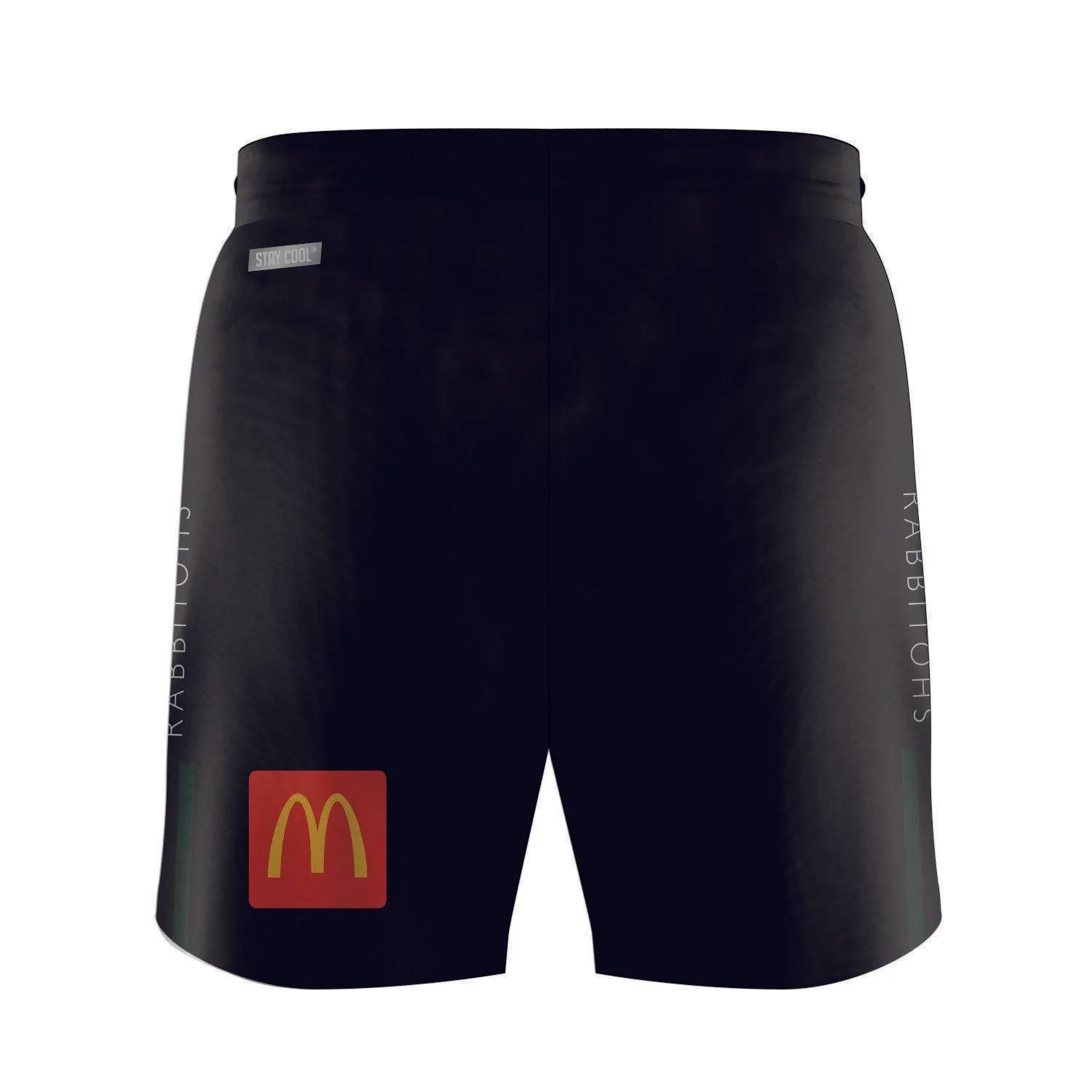 NRL 2024 Training Shorts - South Sydney Rabbitohs - Black - Youth - Kids