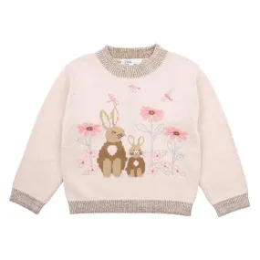 Olive Knitted Bunny Jumper