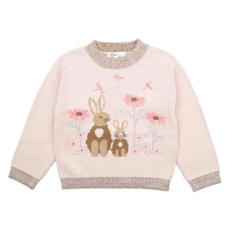 Olive Knitted Bunny Jumper