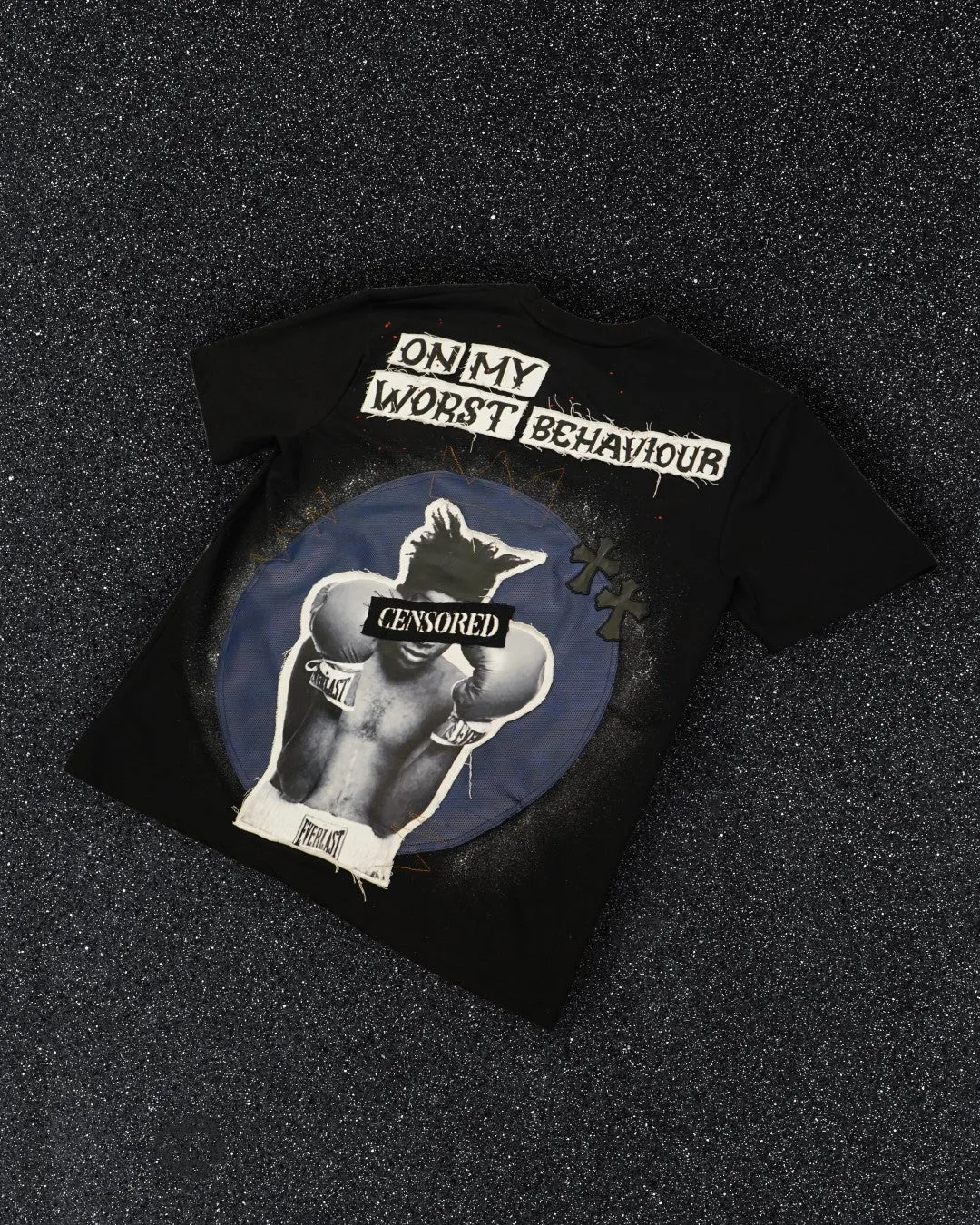 ON MY WORST BEHAVIOUR - A BASQUIAT TRIBUTE OFF WHITE VALKYRE TSHIRT