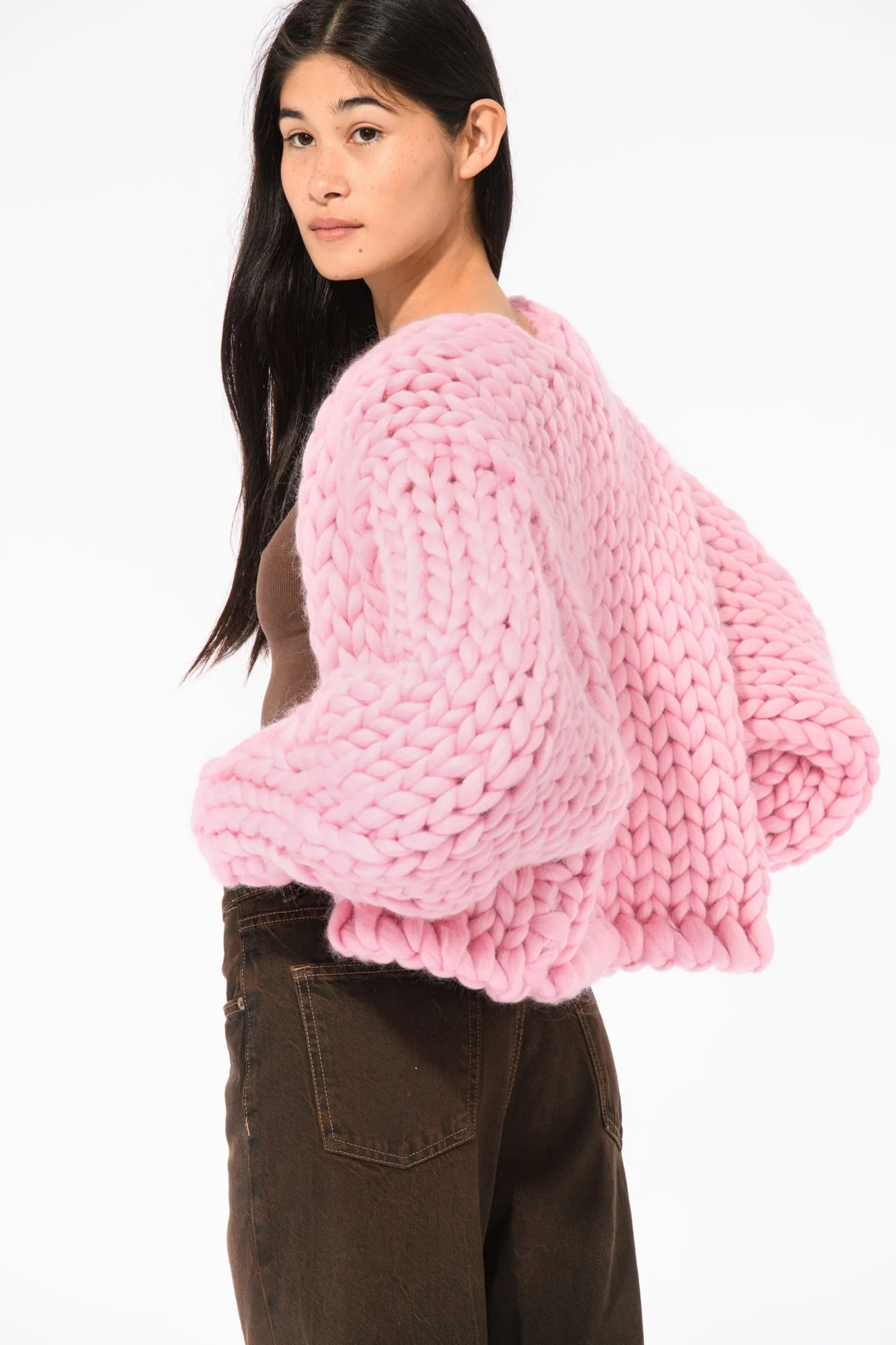 Pink Colossal Knit Cardigan