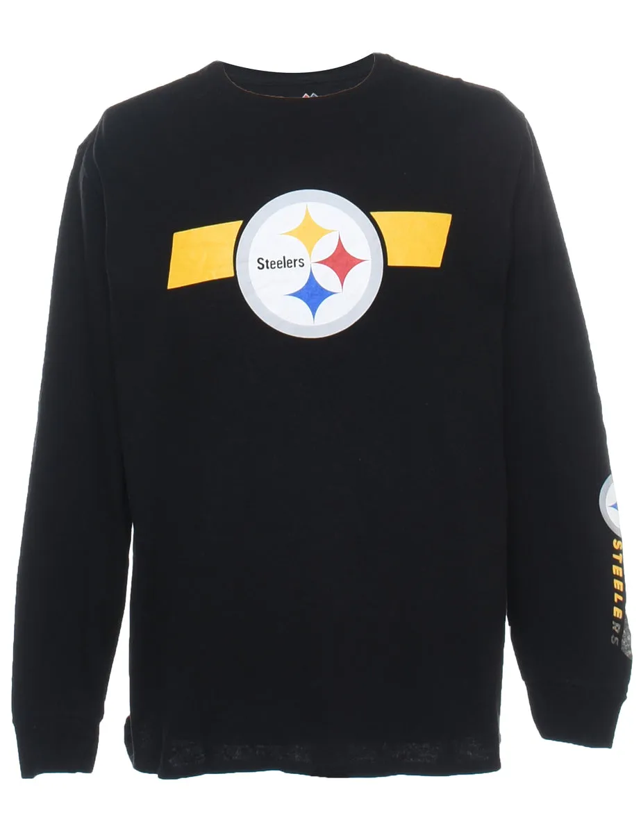 Pittsburgh Steelers Black & Yellow Printed T-shirt - XL