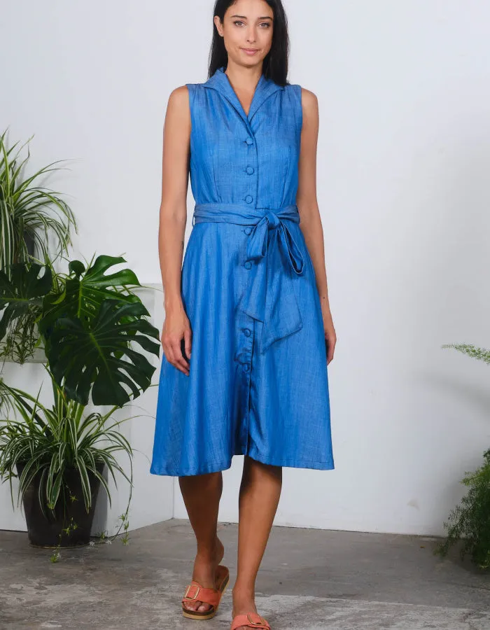 Pretty Vacant Kimbery Dress in Chambray