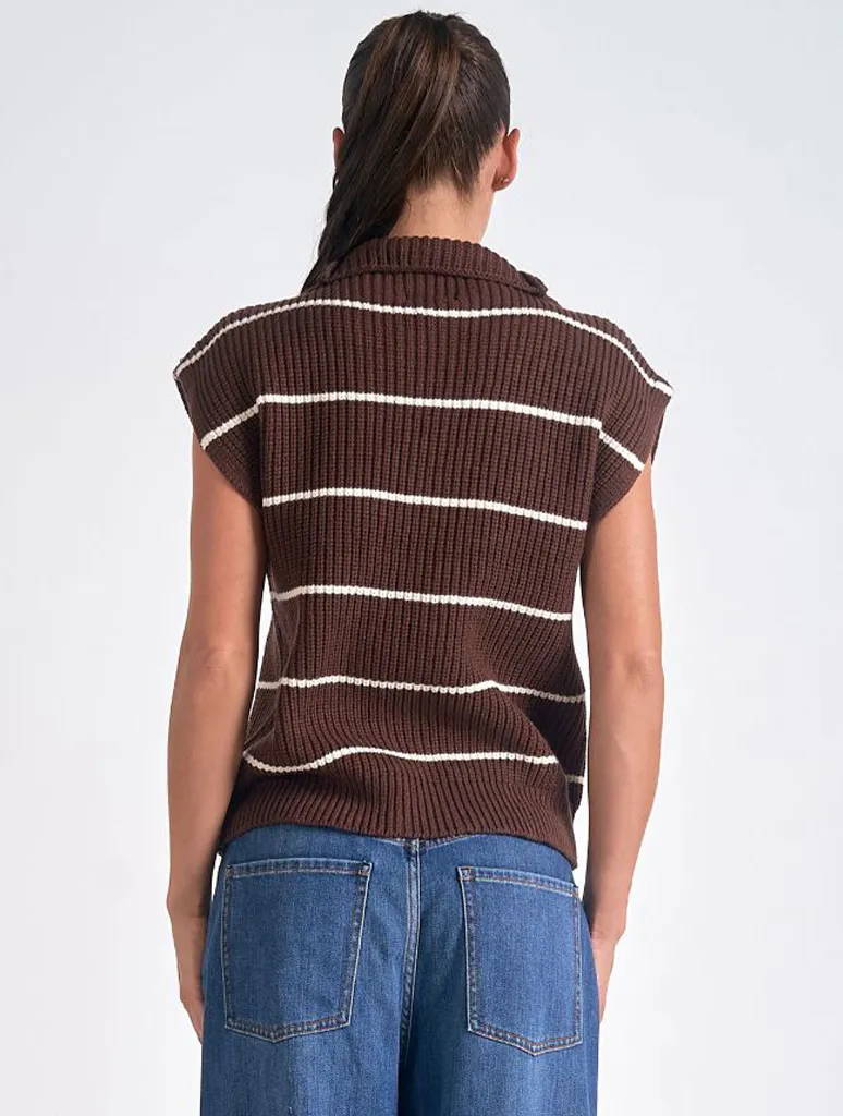 Pullover Sleeveless 1/4 Zip Sweater