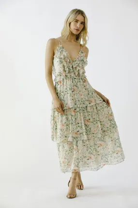 ROSE PRINT FLOWY DRESS