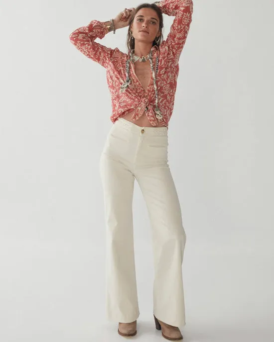 Ross Denim Trousers White