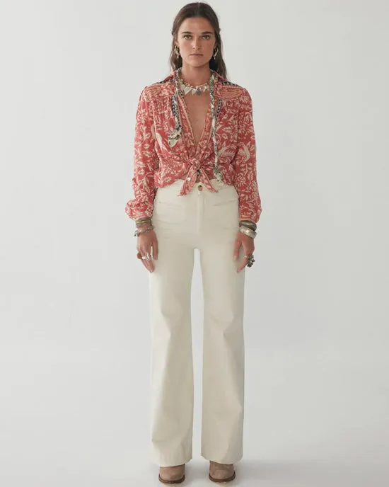 Ross Denim Trousers White